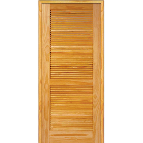 Verona Home Design Louver Interior Door 80'' Solid Manufactured Wood